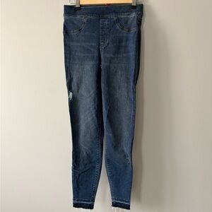 Spank Classic Distressed Skinny Blue Jeans